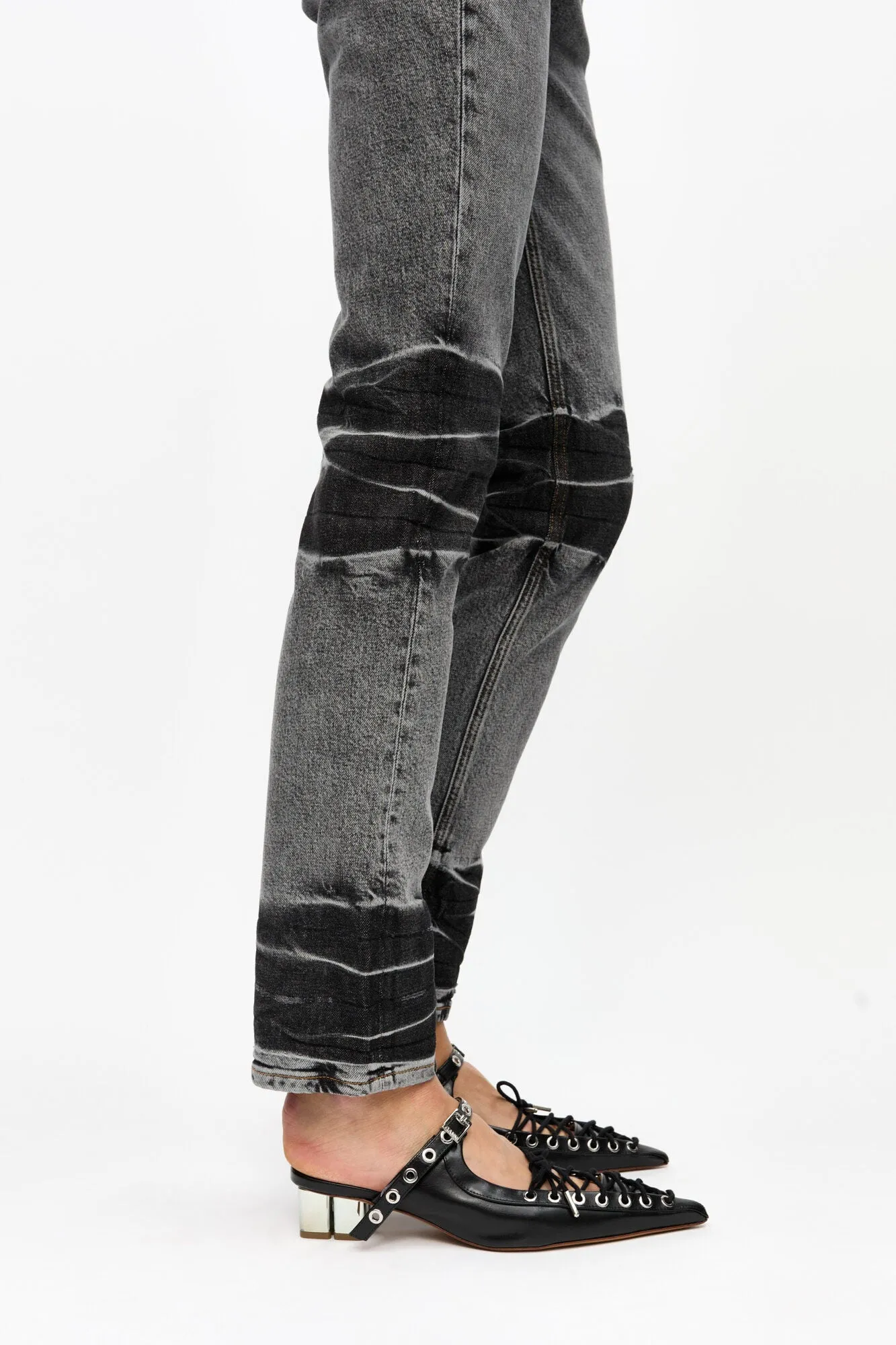 Lace-Up Mules | Black