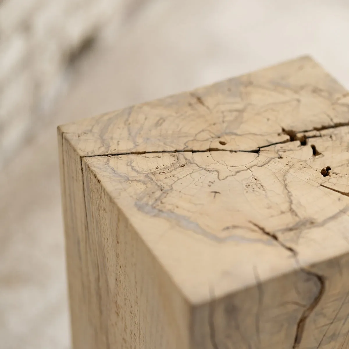 Le Boit | Solid Wood Cube Pedestal, Art Display, Side Table, Plinths