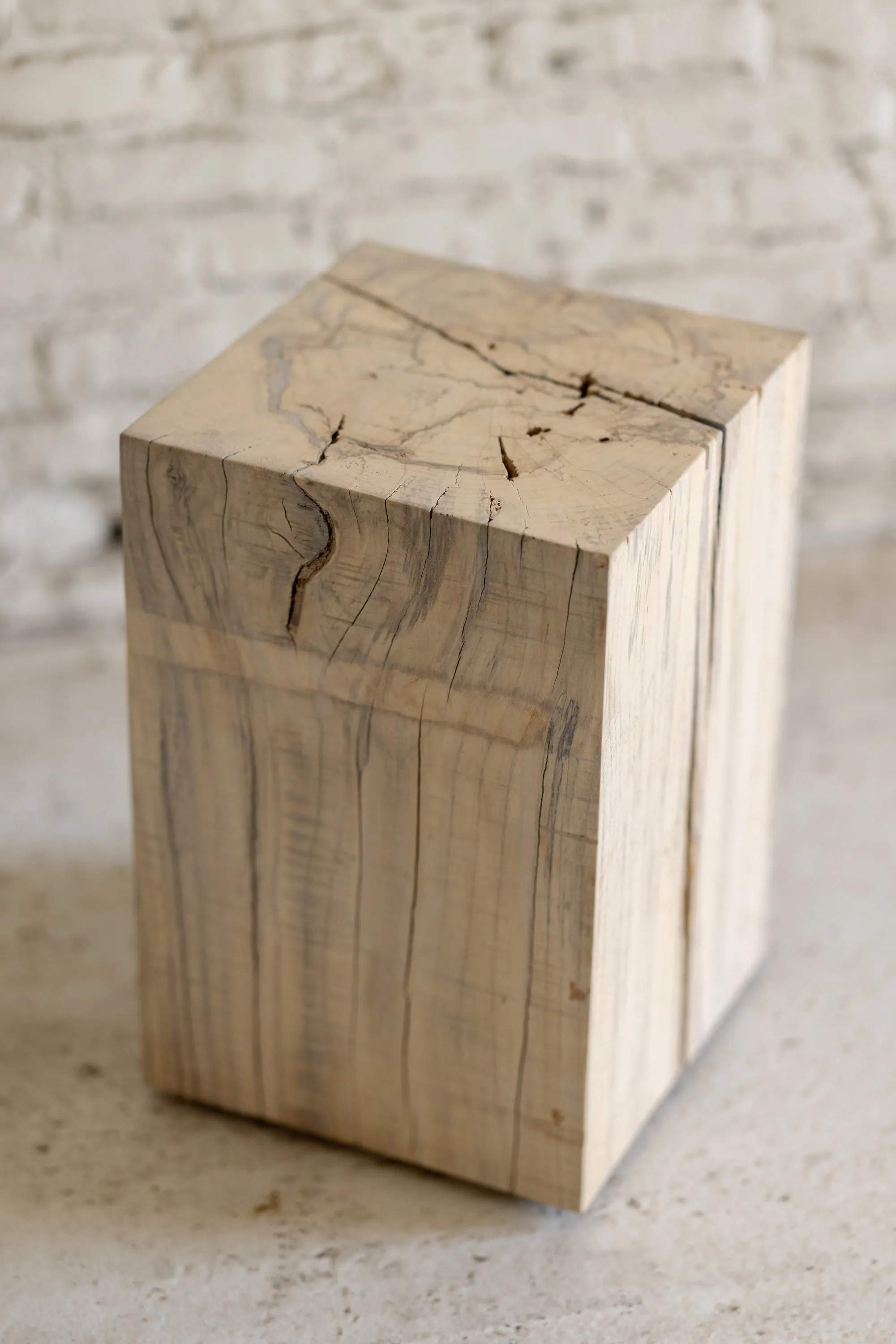 Le Boit | Solid Wood Cube Pedestal, Art Display, Side Table, Plinths