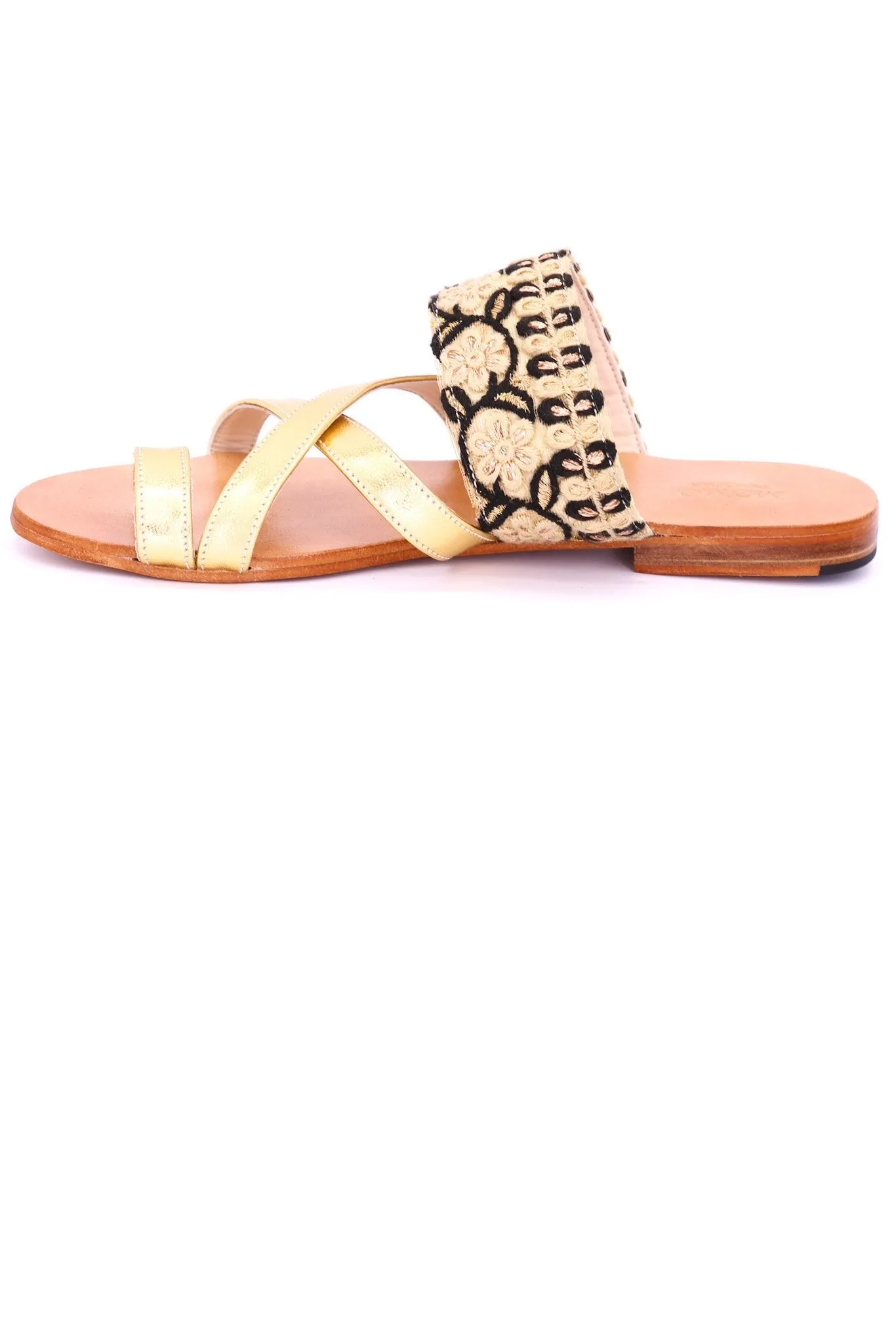 LEATHER STRING SANDALS MABELLA