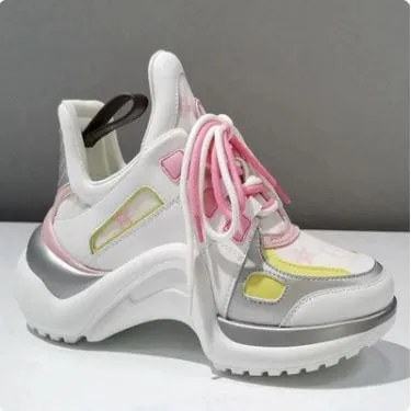 Leather Y2K Platform Sneakers
