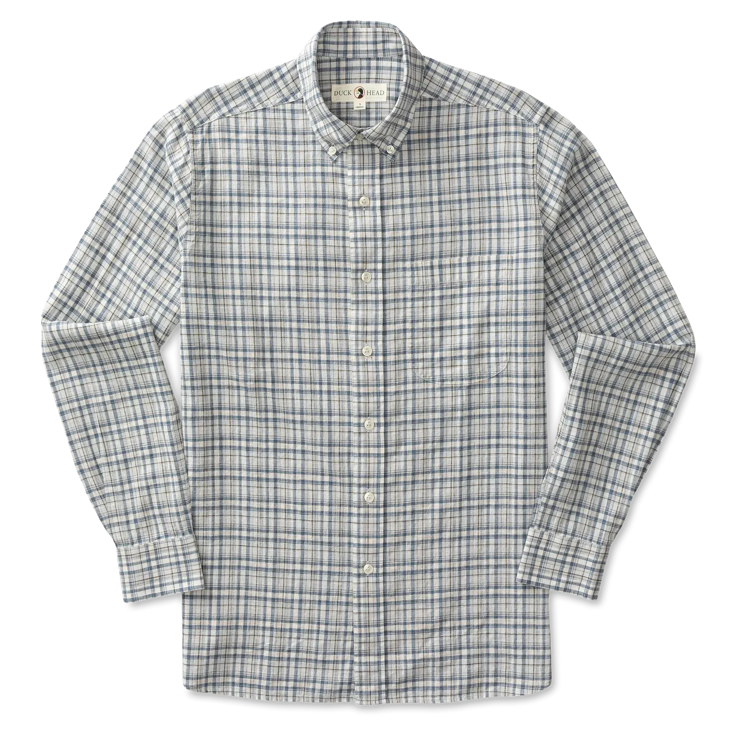 Linen Cotton Oxford Sport Shirt (Light Blue)