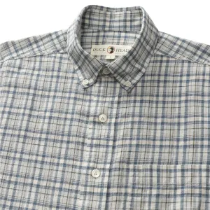 Linen Cotton Oxford Sport Shirt (Light Blue)