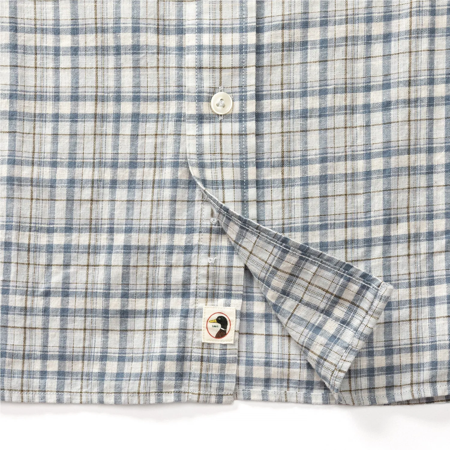 Linen Cotton Oxford Sport Shirt (Light Blue)