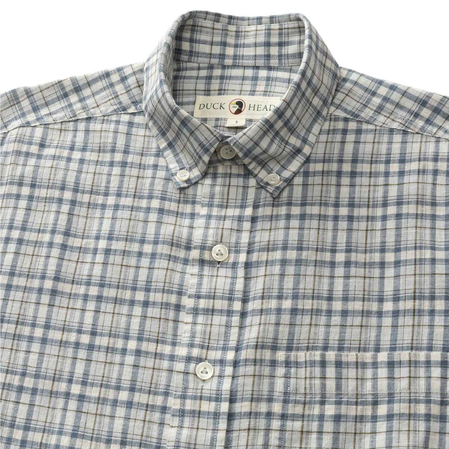 Linen Cotton Oxford Sport Shirt (Light Blue)