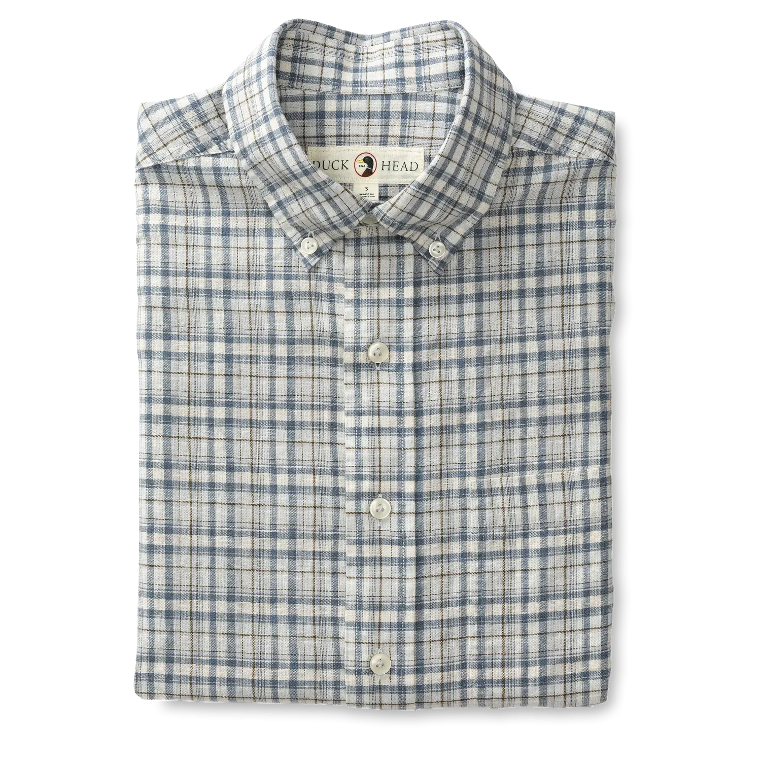 Linen Cotton Oxford Sport Shirt (Light Blue)