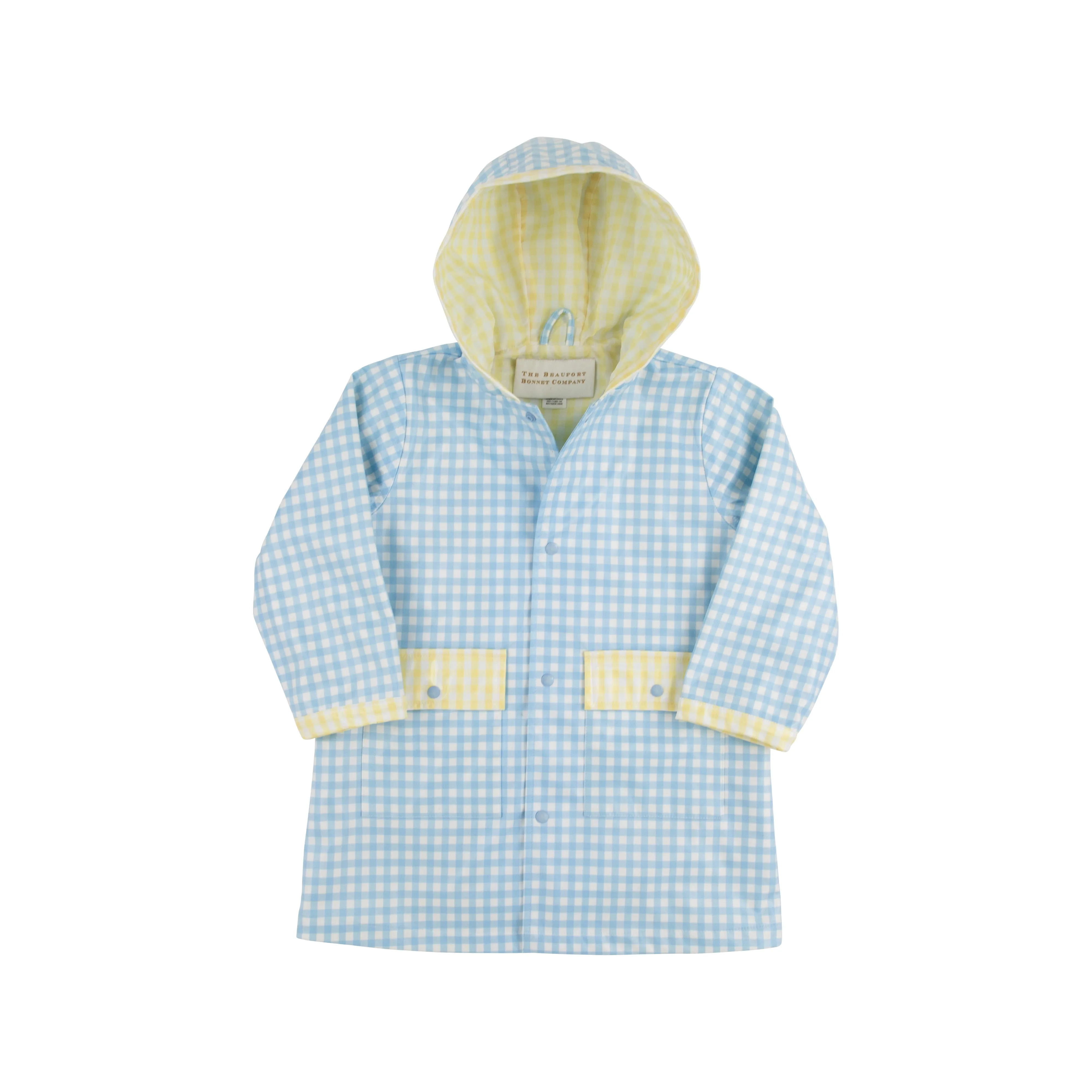 Liquid Sunshine Slicker - Buckhead Blue Gingham with Lake Worth Yellow Gingham