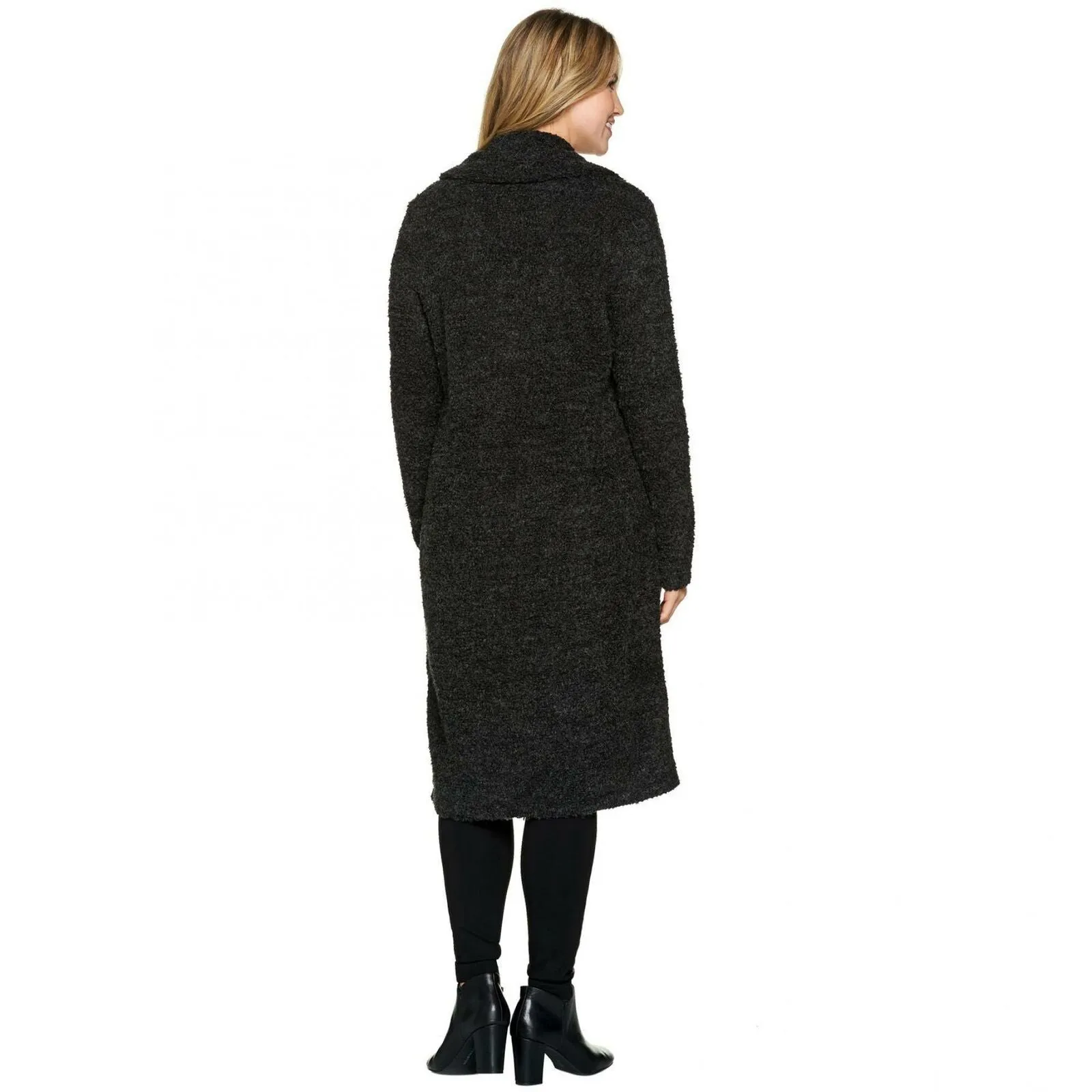 Lisa Rinna Collection Women's Bumpy Knit Wool Blend Duster Coatigan