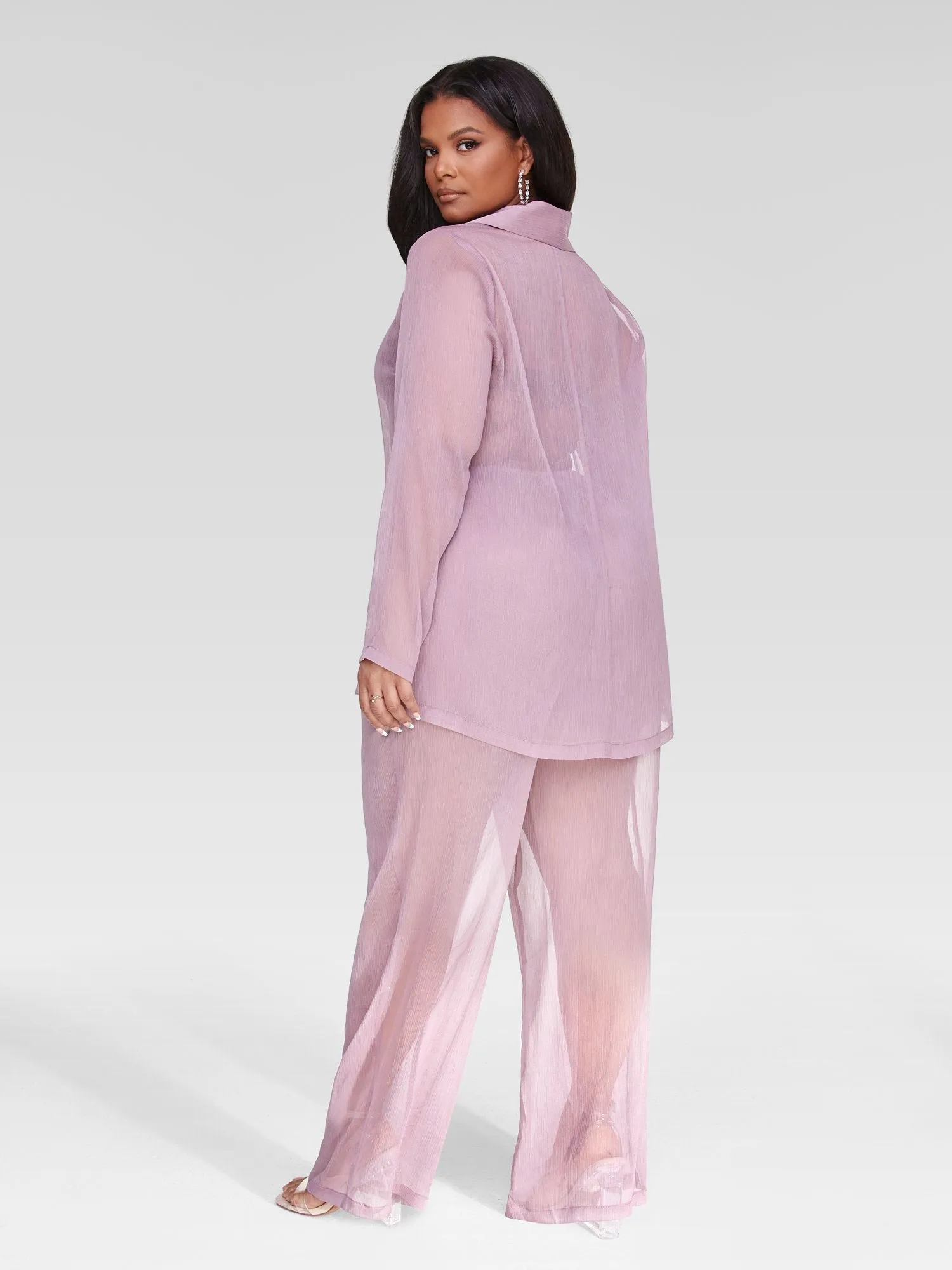 Lisette Sheer Button-Down Shirt