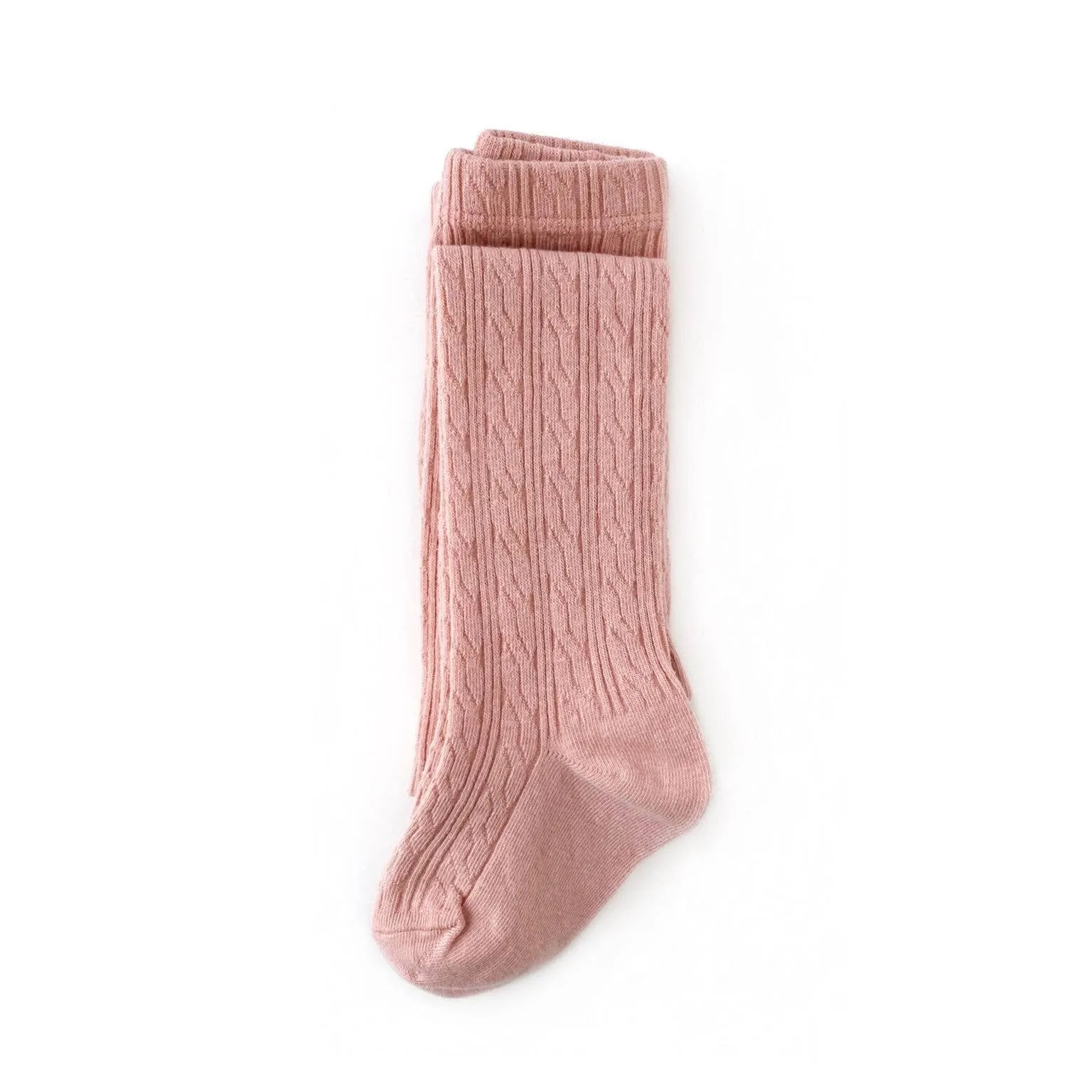 Little Stocking Co - Blush Cable Knit Tights