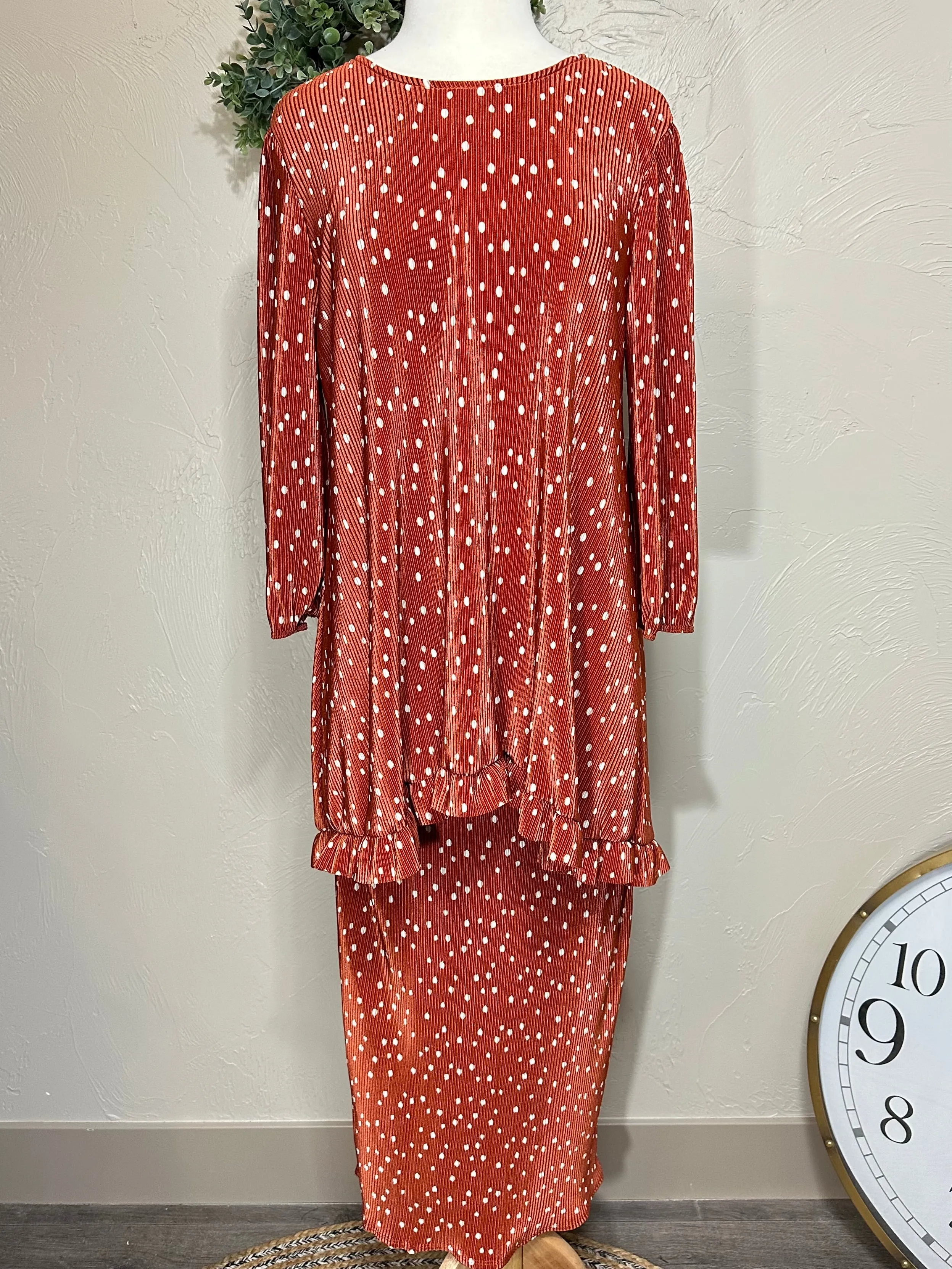 Liza’s Accordion Bodre Polka Dot Skirt