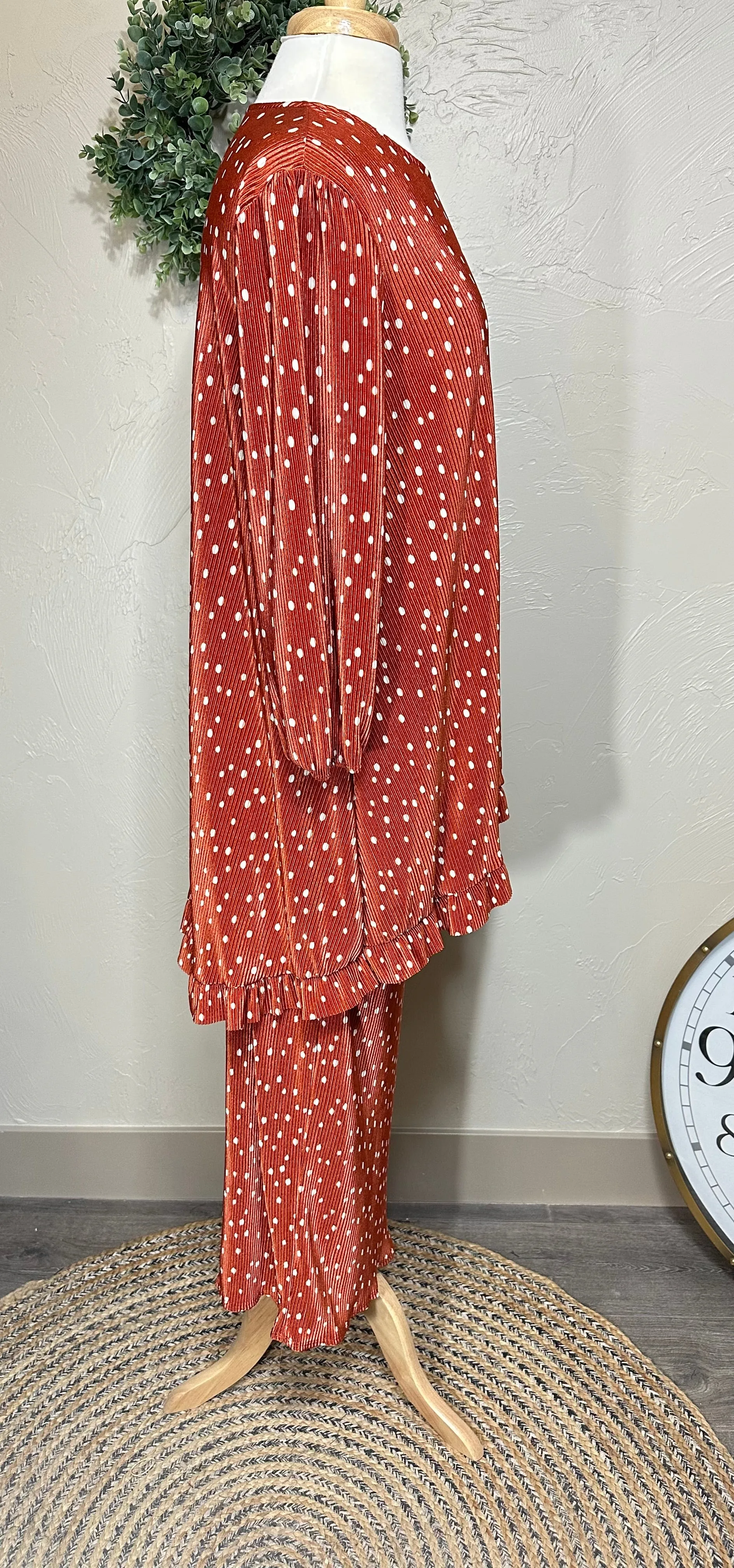 Liza’s Accordion Bodre Polka Dot Skirt