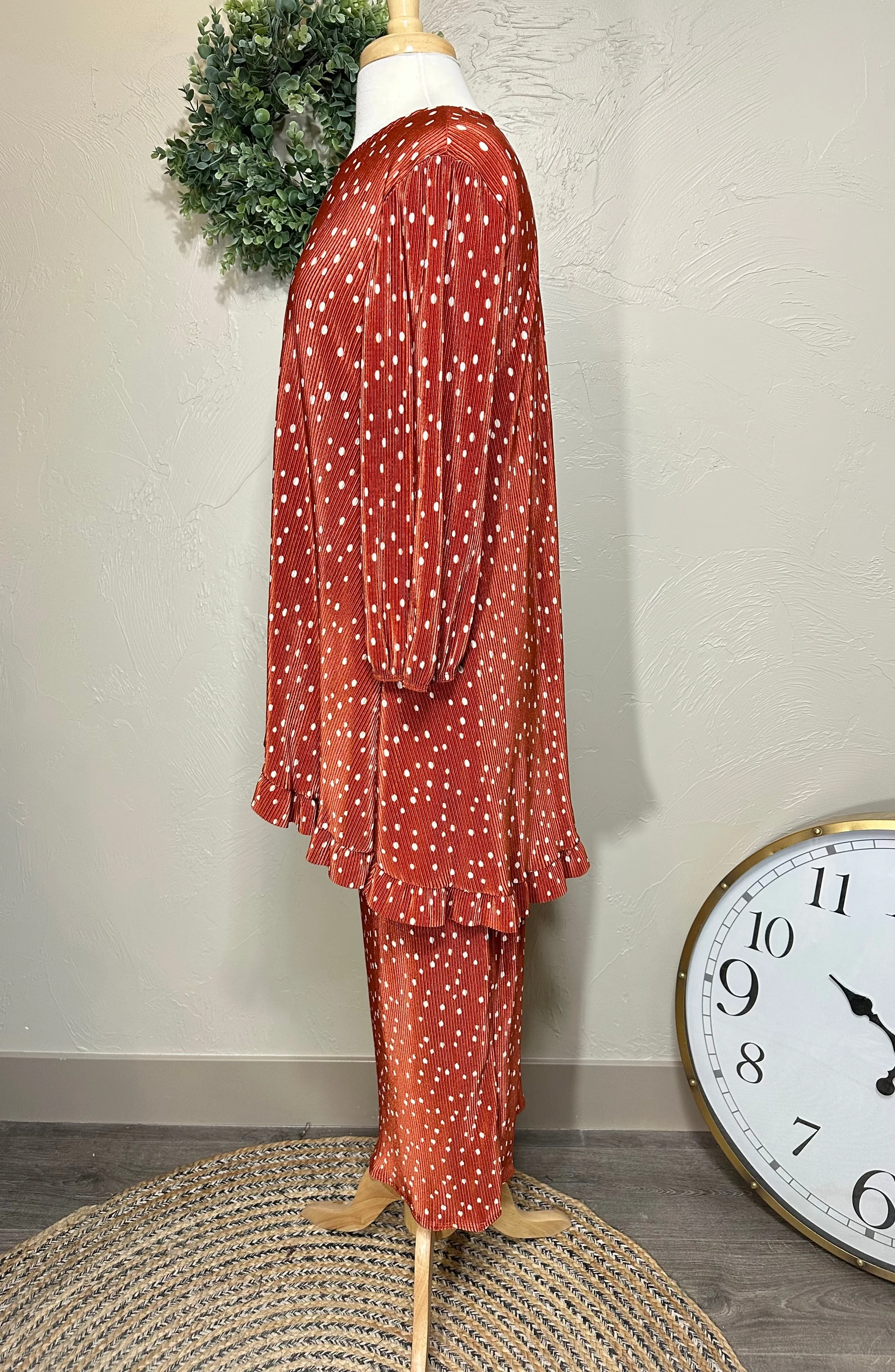 Liza’s Accordion Bodre Polka Dot Skirt