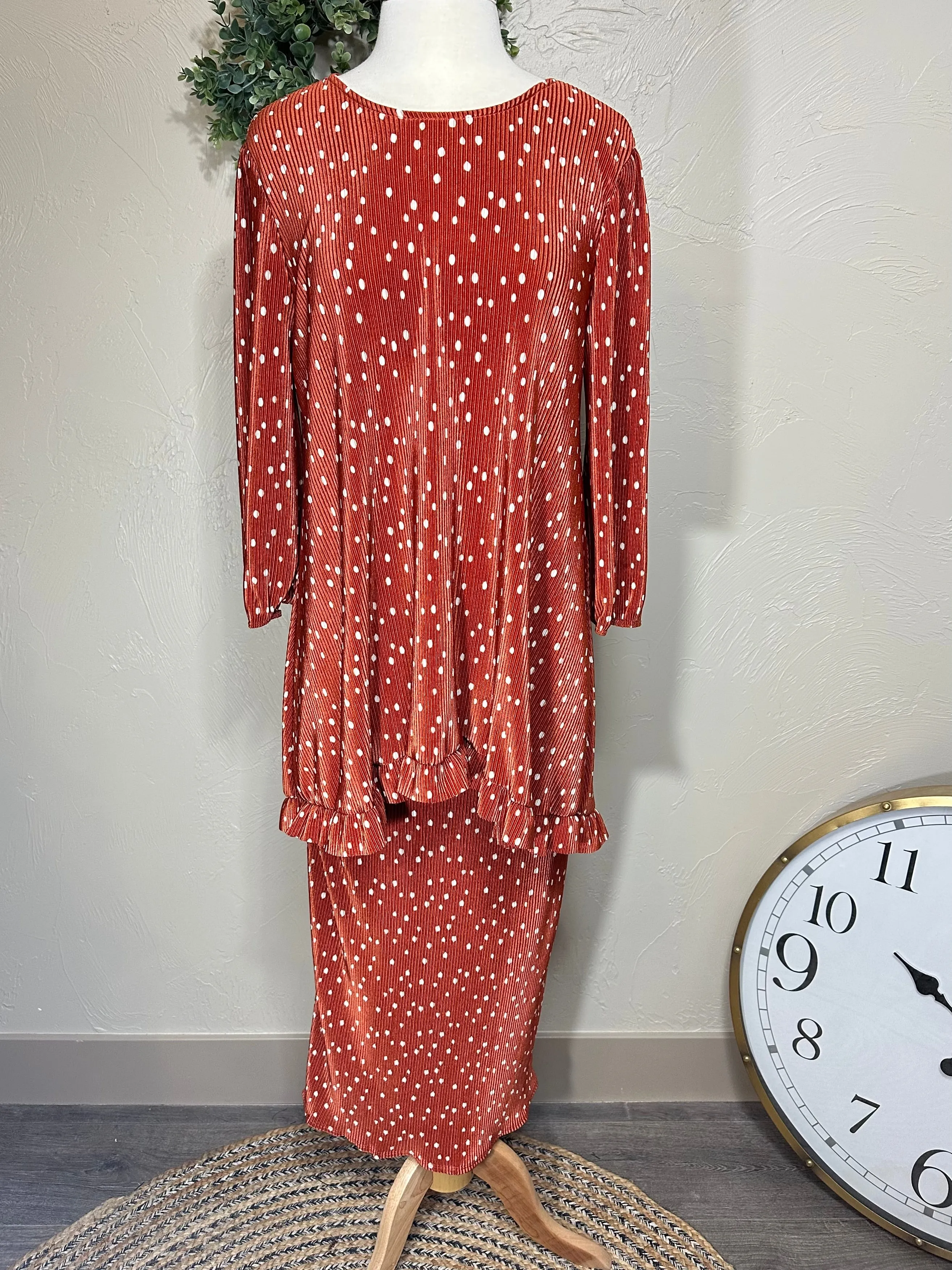 Liza’s Accordion Bodre Polka Dot Skirt