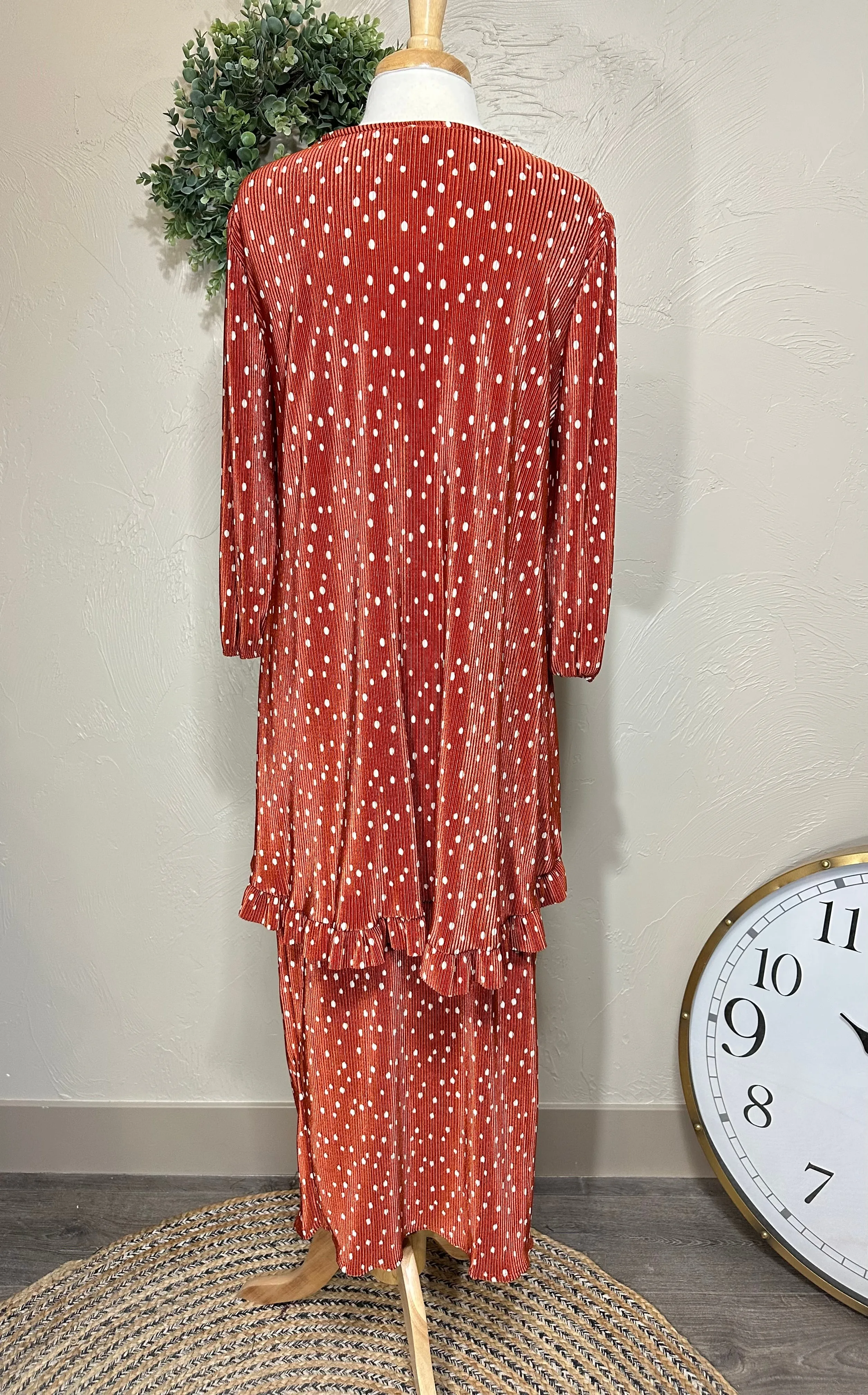 Liza’s Accordion Bodre Polka Dot Skirt