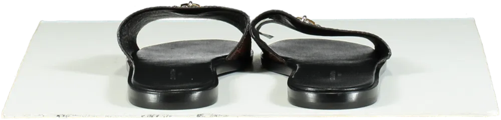 Louis Vuitton Brown Lock It Flat Mules UK 5.5 EU 38.5 👠