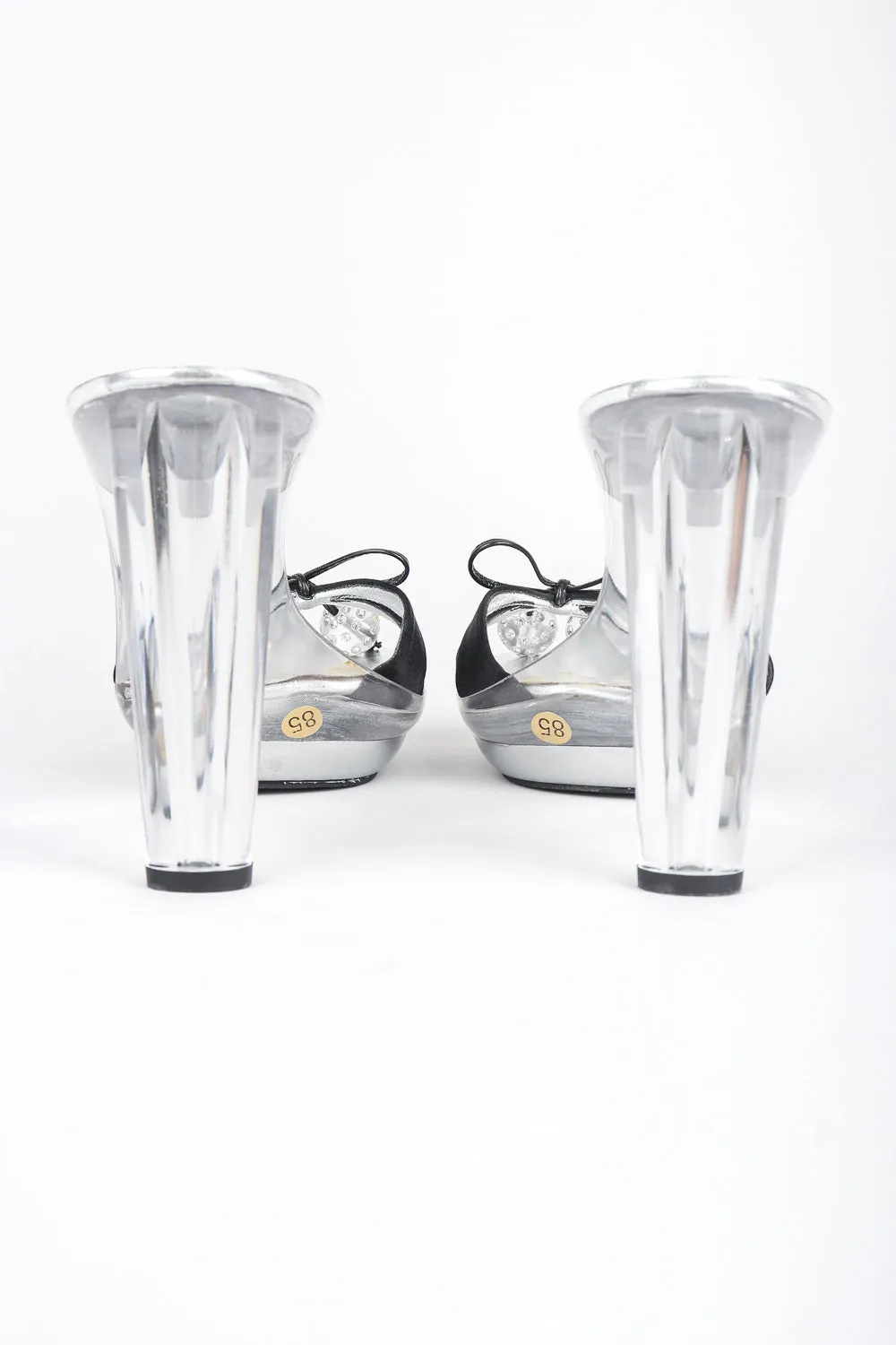 Lucite Platform Mules