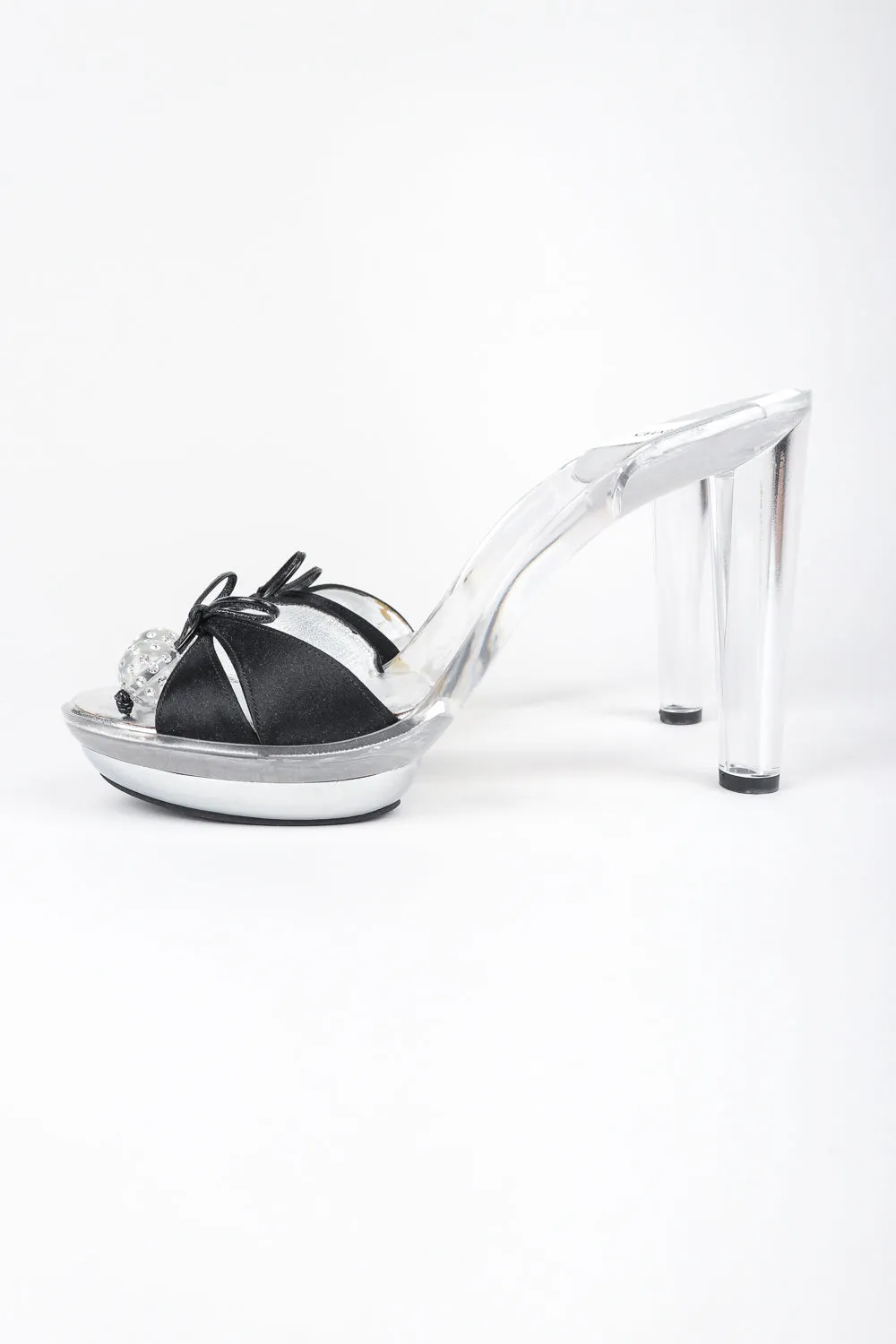 Lucite Platform Mules