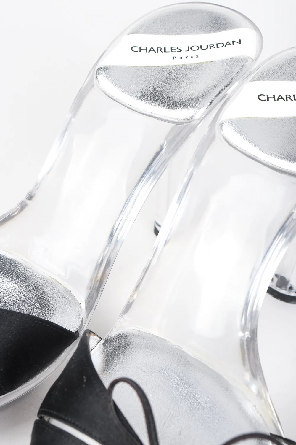 Lucite Platform Mules
