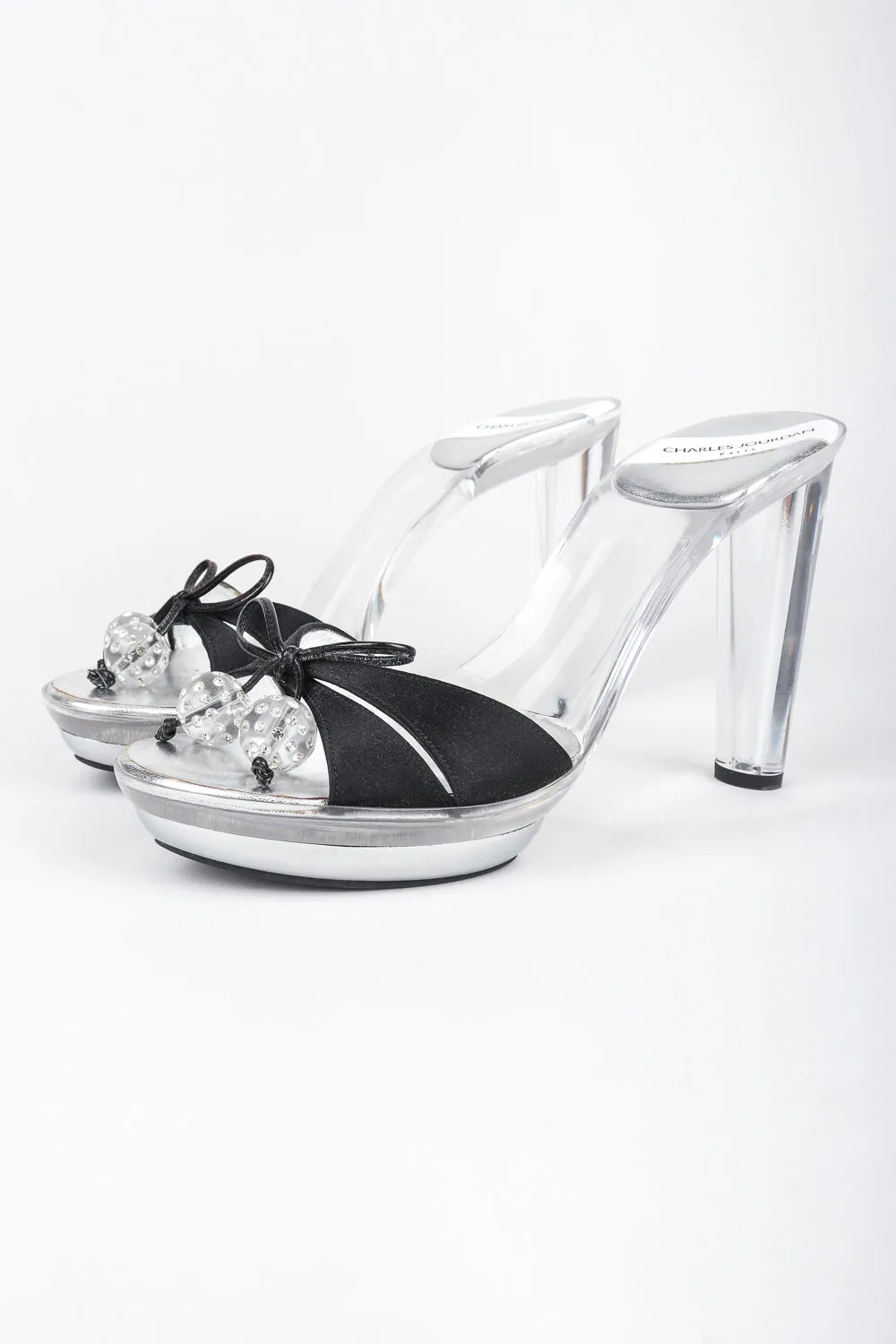 Lucite Platform Mules