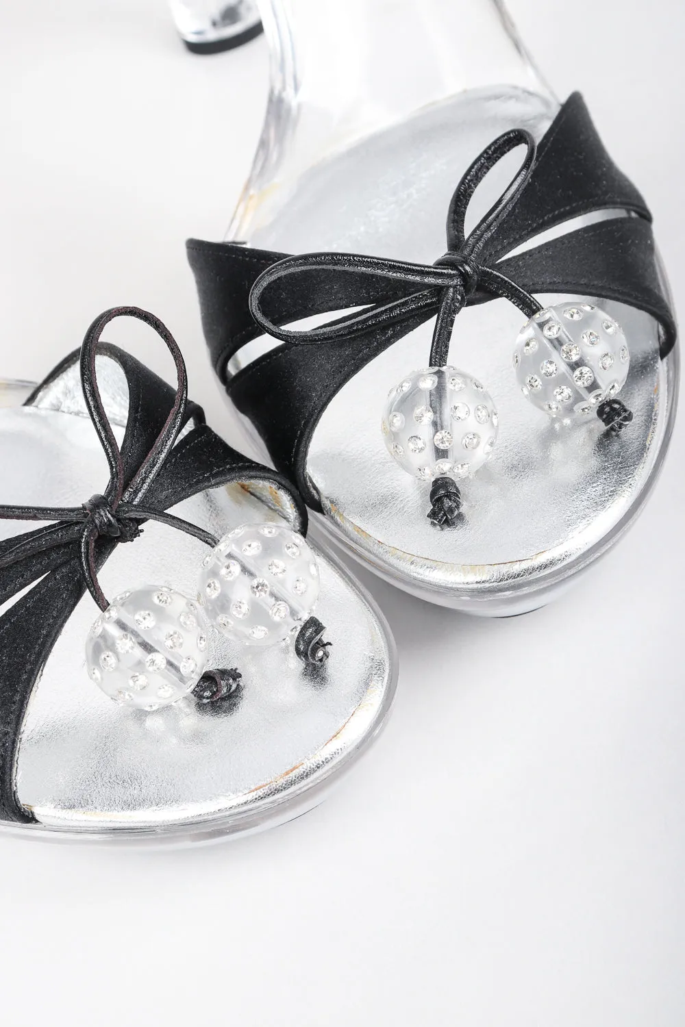Lucite Platform Mules