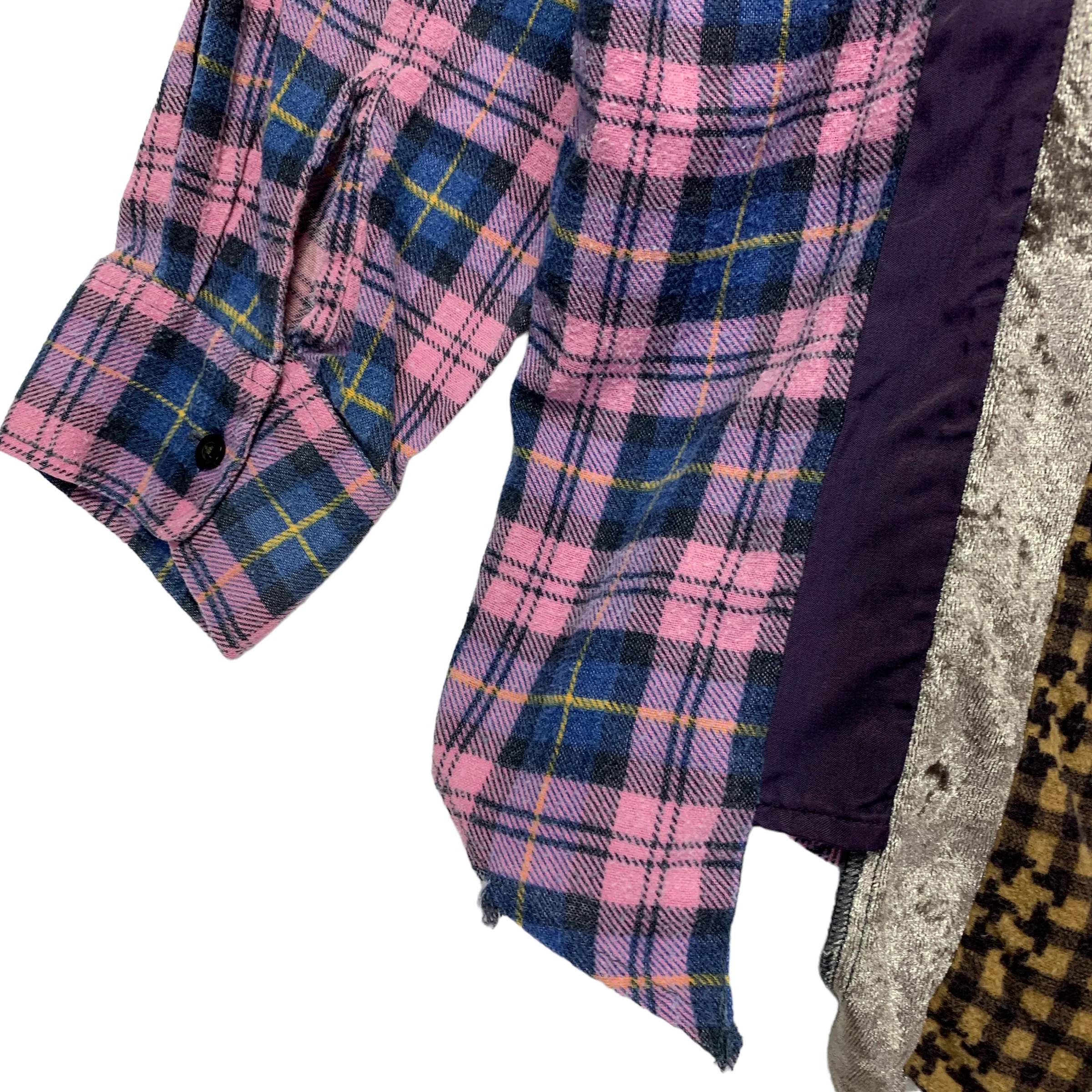[M] Needles Rebuild Wide 7 Cut Flannel Shirt