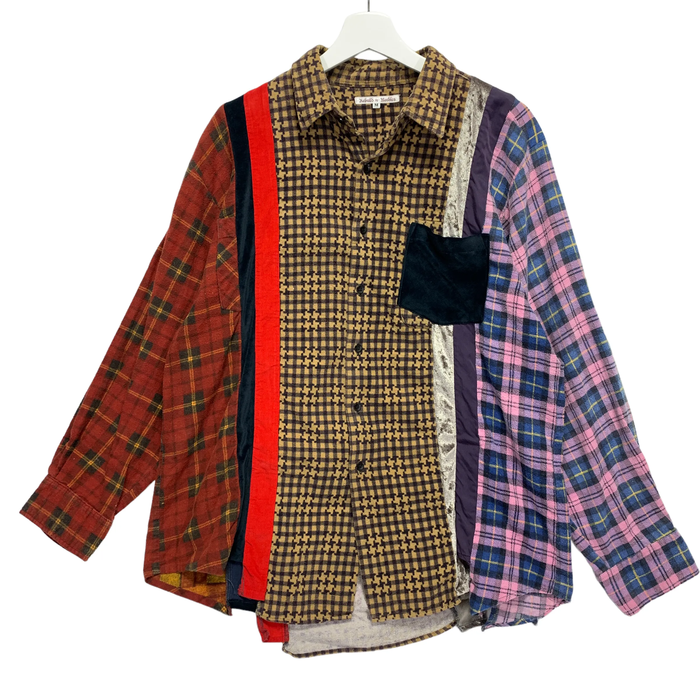 [M] Needles Rebuild Wide 7 Cut Flannel Shirt