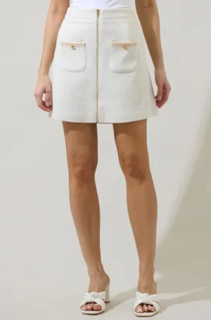 Martha White Tweed Skirt