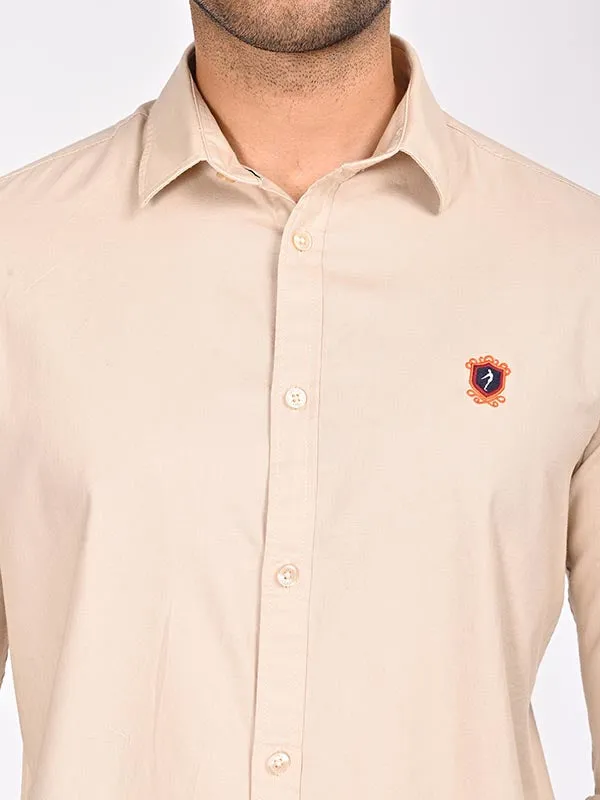 Men Solid Full Sleeve Cotton Shirt