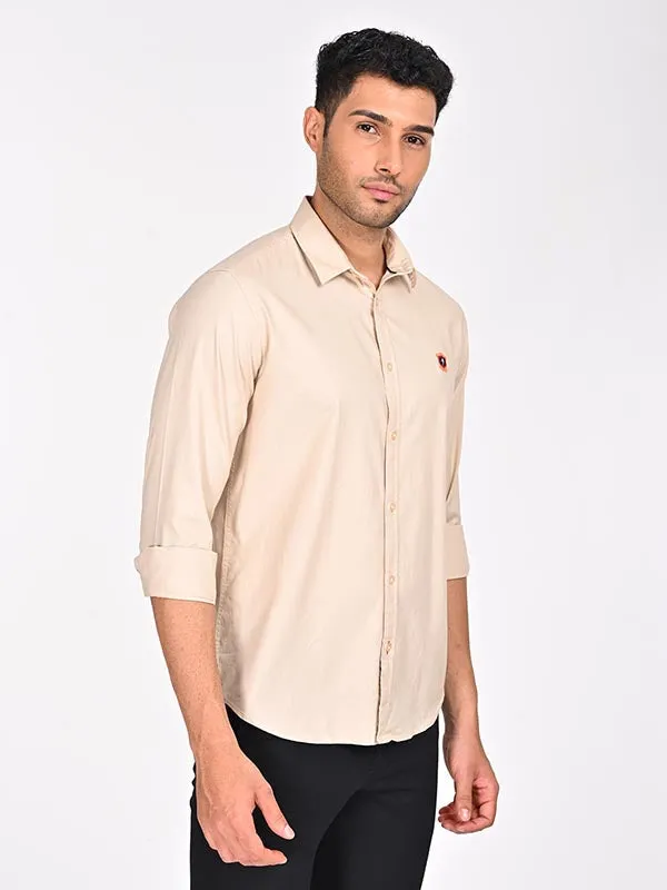 Men Solid Full Sleeve Cotton Shirt