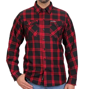 Men's Flannel Shirt in Black & Red
