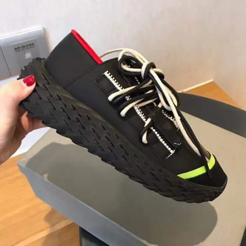 Mens Genuine Leather Shoes Lace Up Flat Platform Sport Shoes
