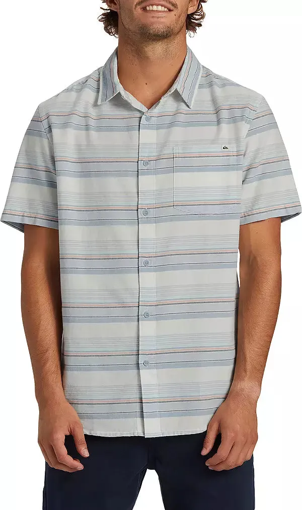 Men's Oxford Stripe Classic Short Sleeve Woven Shirt