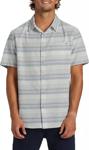 Men's Oxford Stripe Classic Short Sleeve Woven Shirt