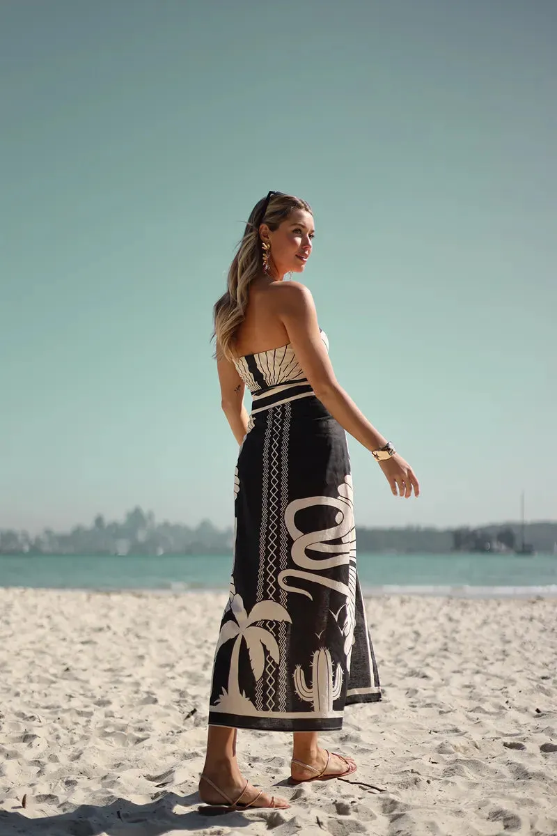 Mia Milani. - Serena Midi Wrap Skirt. - Palm Canyon