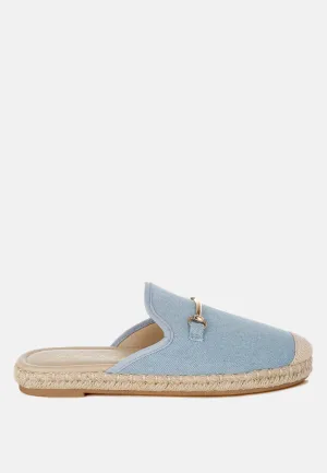 Midori Denim Slip-On Mules