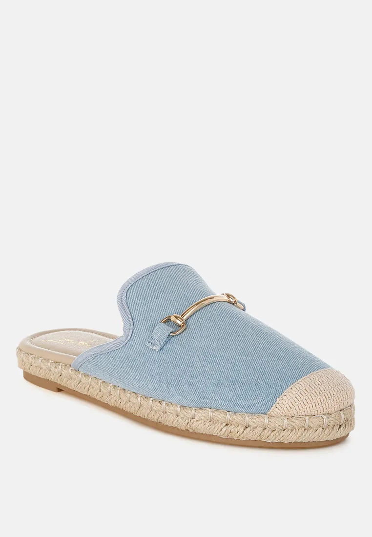 Midori Denim Slip-On Mules