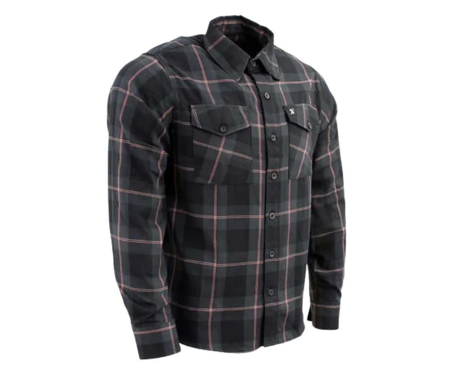 Milwaukee Plaid Black/Gray/Red Flannel CLOSEOUT