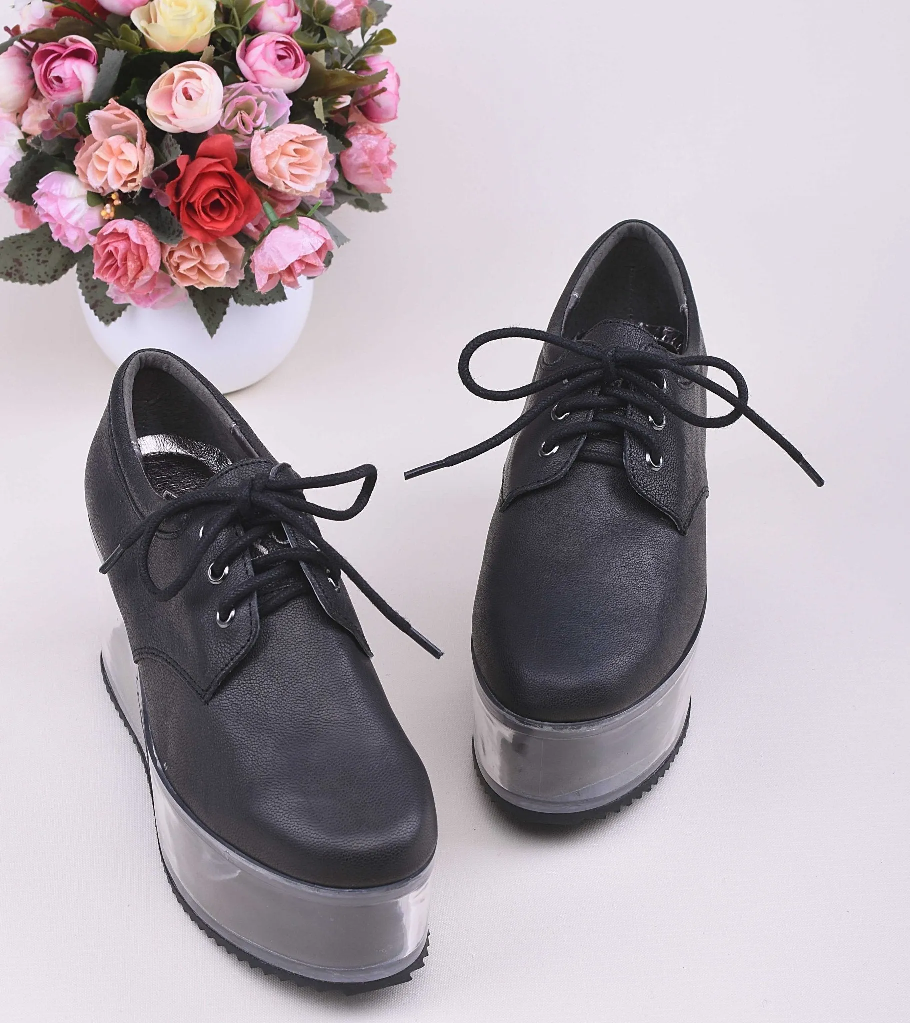 Minimalist Platform Derby Shoes