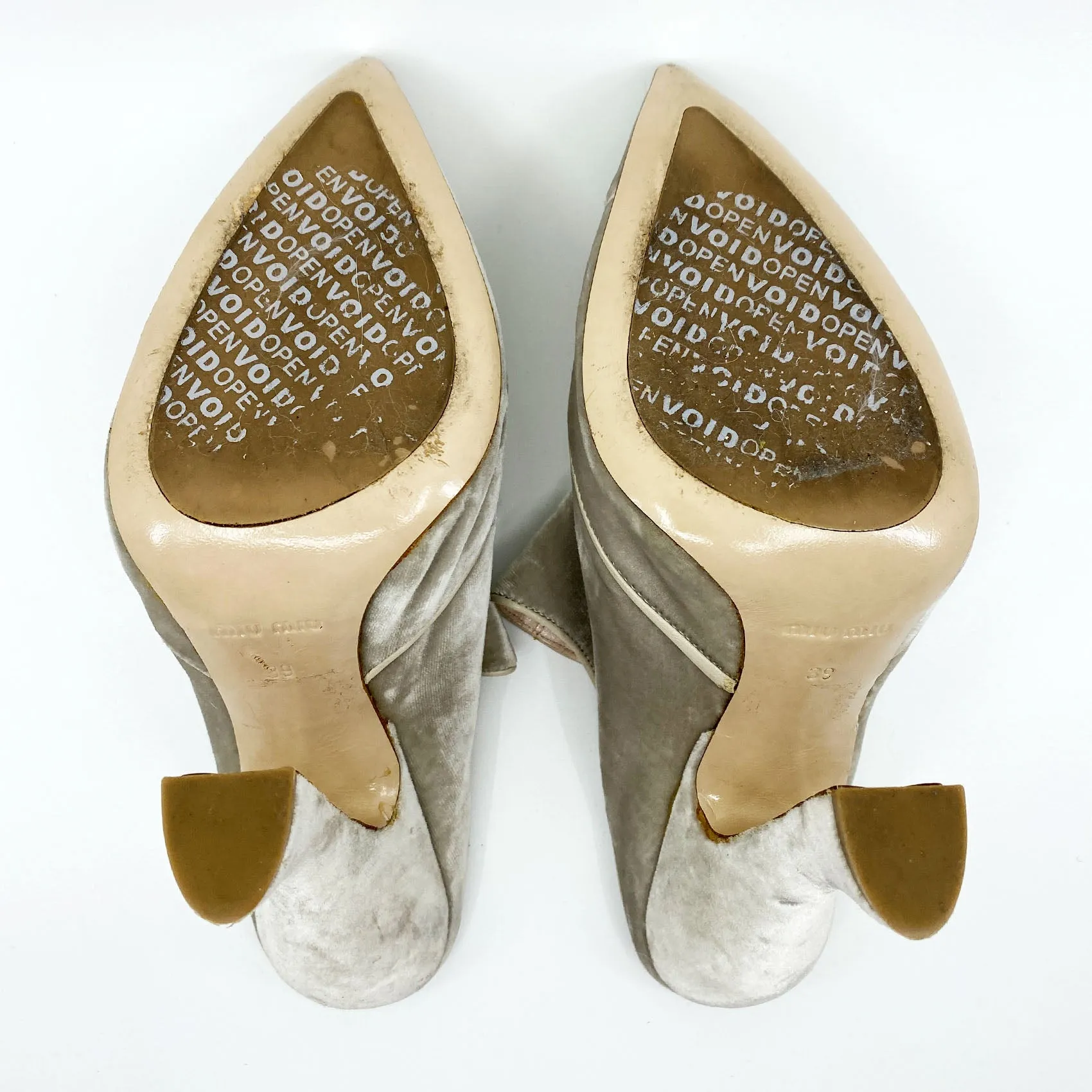 Miu Miu 18th C. Style Velvet Mules