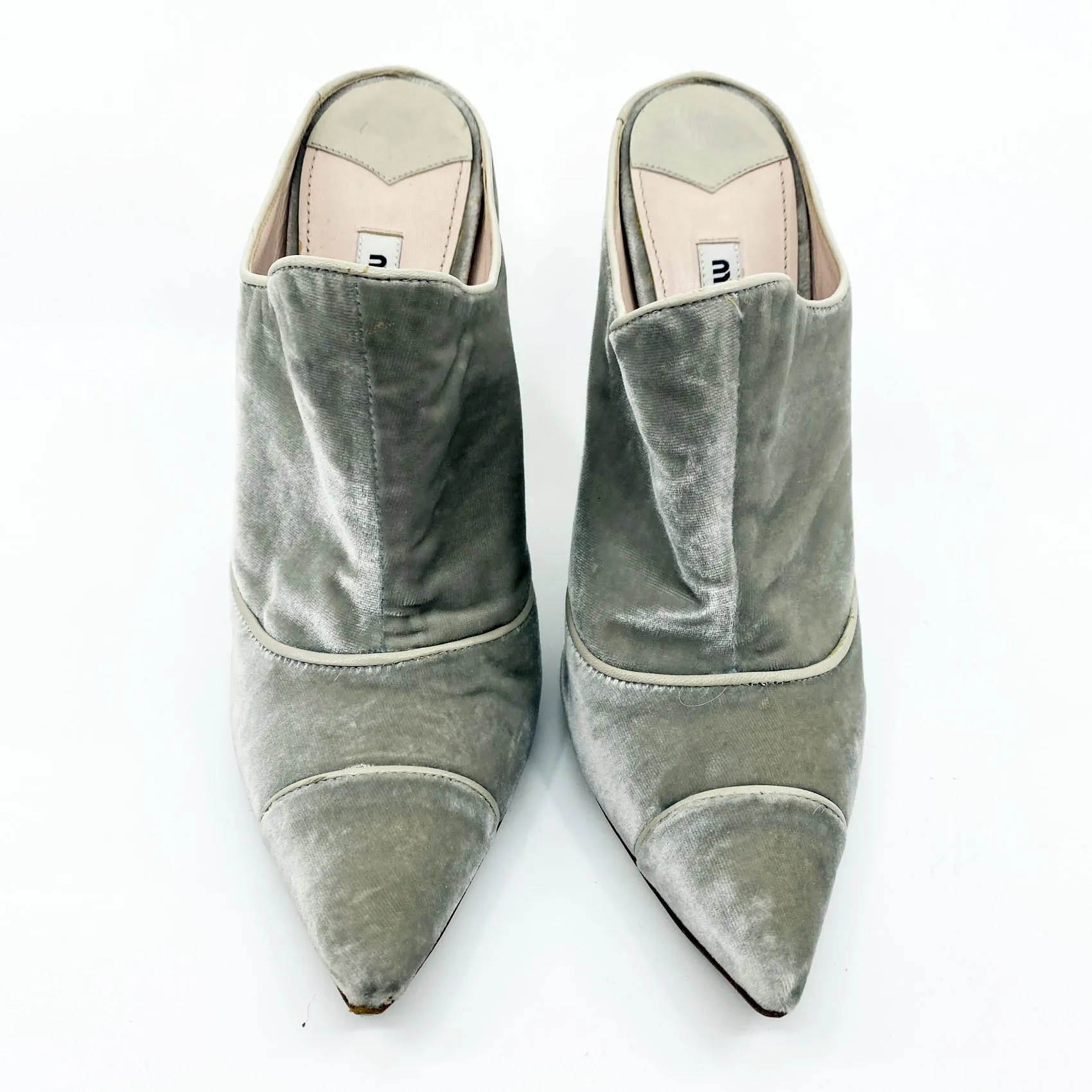 Miu Miu 18th C. Style Velvet Mules