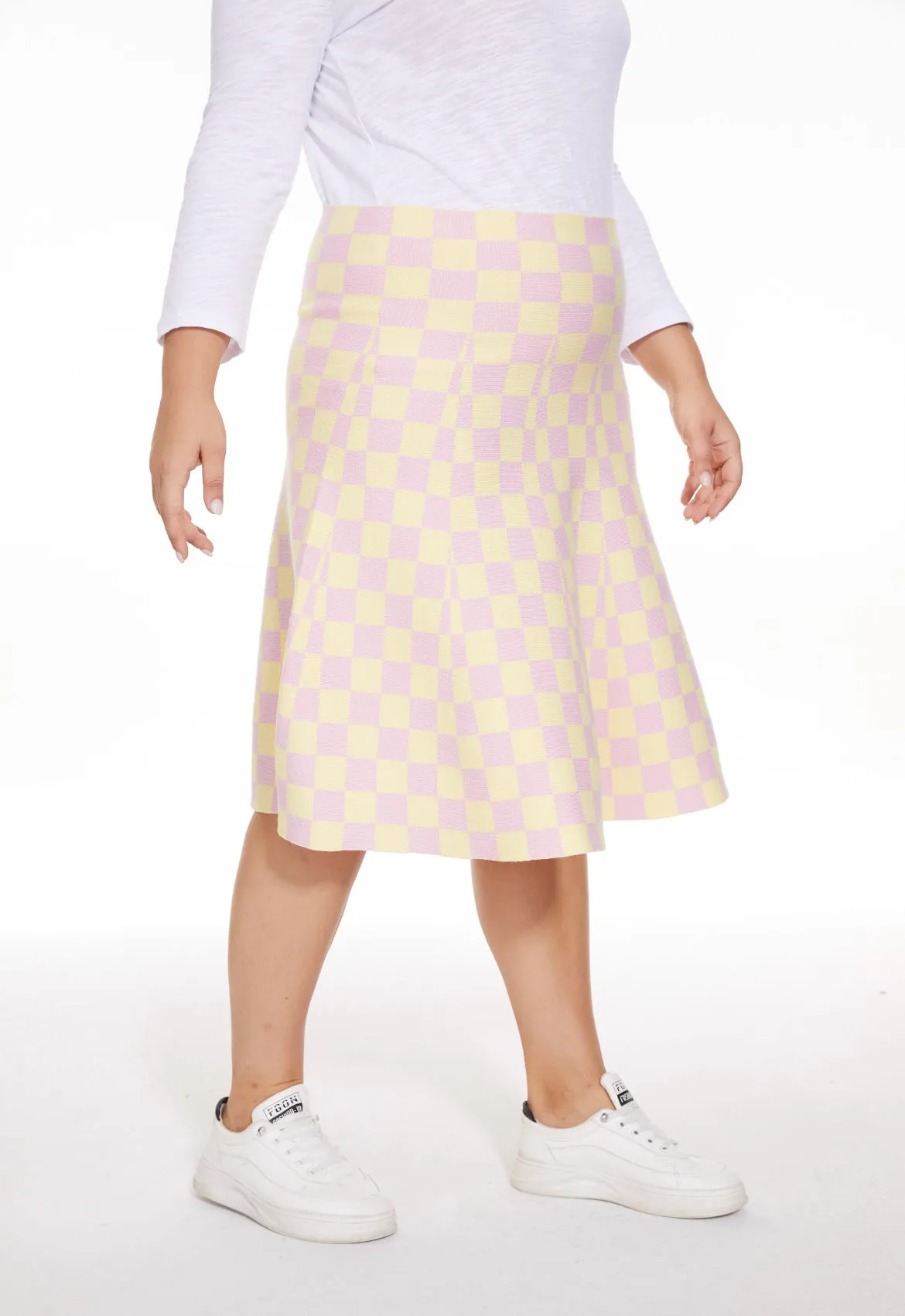 MM PURPLE LABEL - PINK YELLOW CHECKERED (PLUS SIZE)