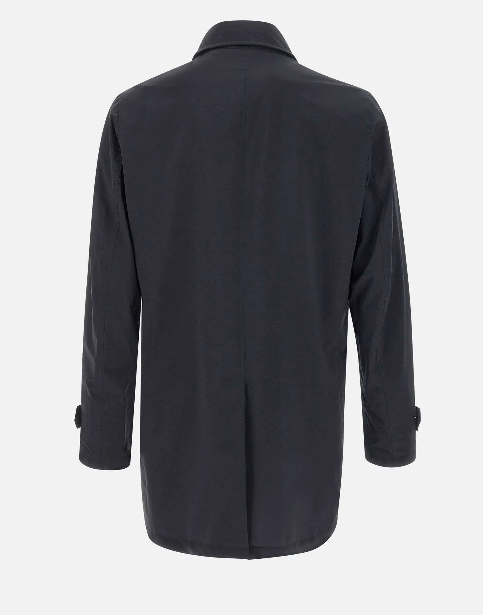 Morer Vittor Blue Stretch Trench Coat