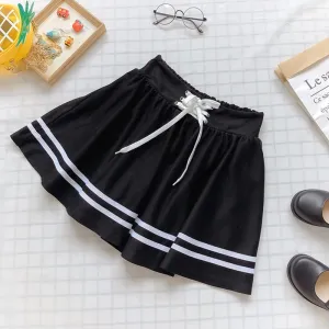 NAVY PURE COLOR STRAPPY SKIRT UB2642