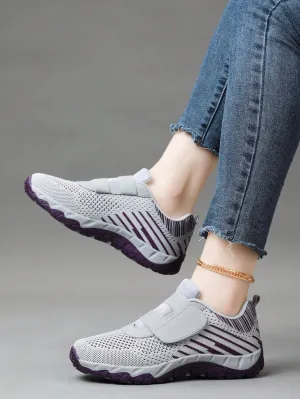 New Arrival Gray Sports Shoes For Women, All Seasons, Slip-Resistant And Breathable
