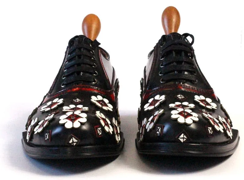New Men Dress Shoes Genuine Leather Black Thick Platform
