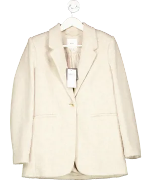 Next Beige Responsible Fabric Wool Blend Jacket UK 12