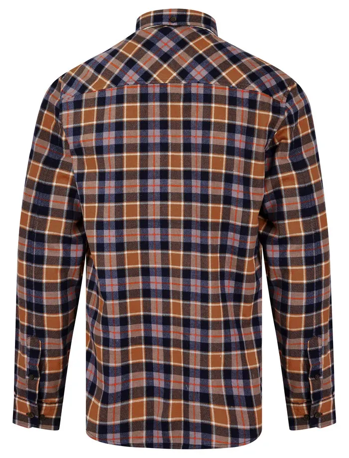 Oscarville Checked Cotton Shirt Sparrowhawk