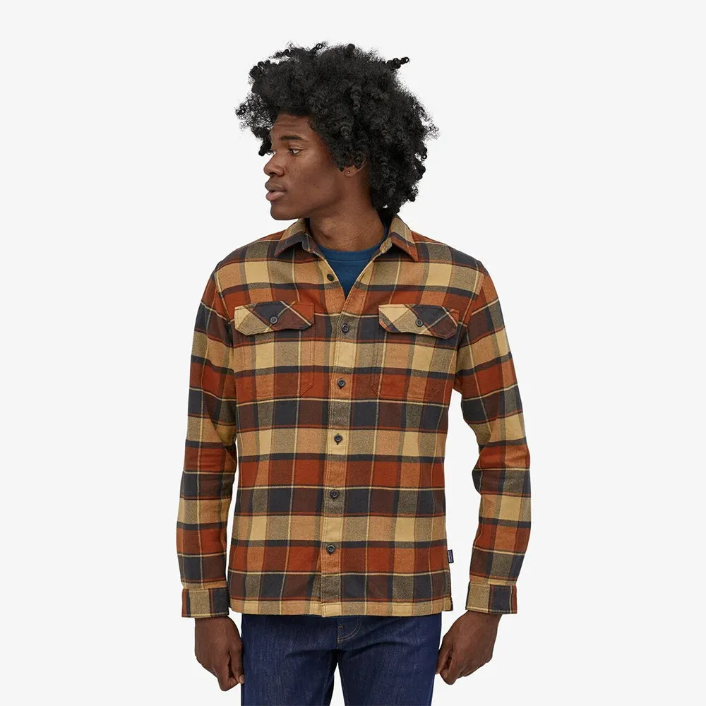 Patagonia Fjord Flannel Long Sleeved Shirt - Burnished Red