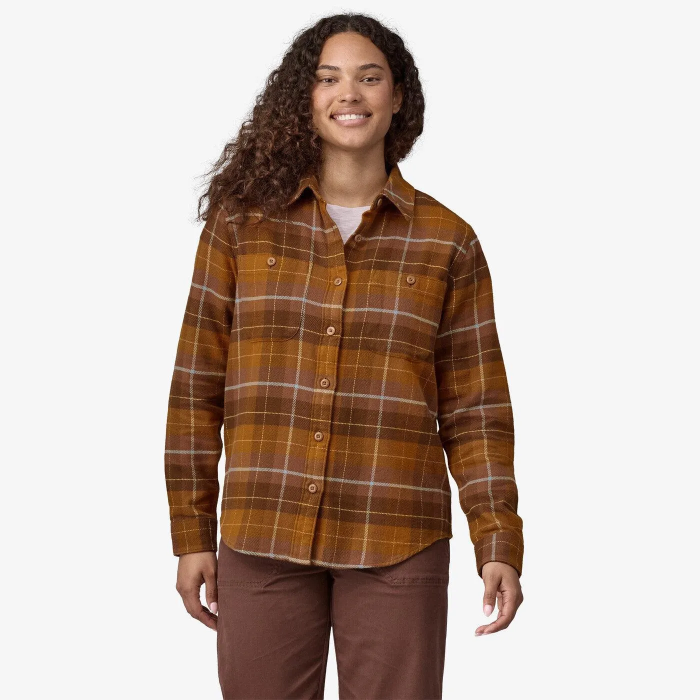Patagonia Fjord Flannel Shirt Happy Camper: Shelter Brown
